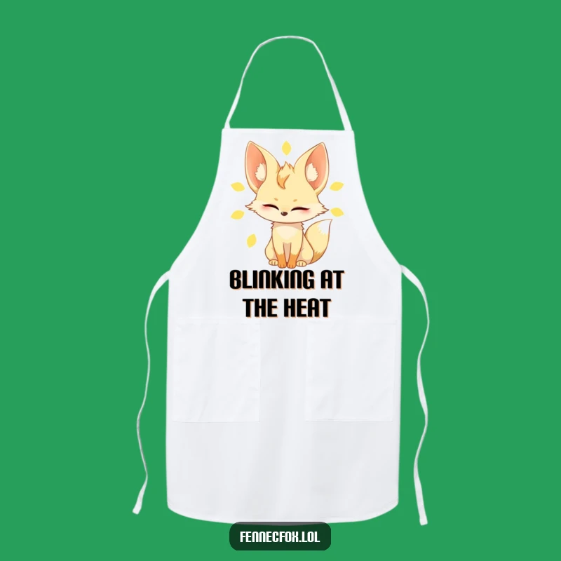 Funny Fennec Fox Apron: Hilarious Sun-Blink Chef for Kitchen Fun