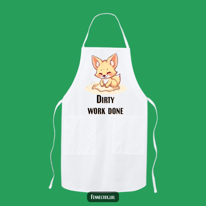 Funny Fennec Fox Apron: Playful Digger Kitchenware, Practical & Funny Gift