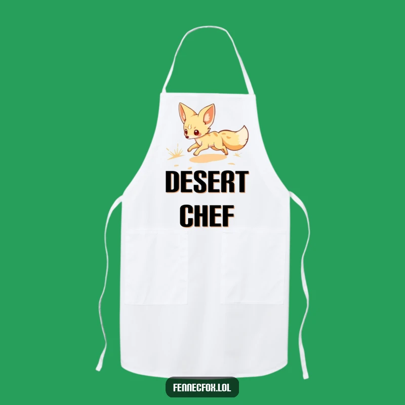 Funny Fennec Fox Chef Apron - Desert Kitchen Fun & Protection