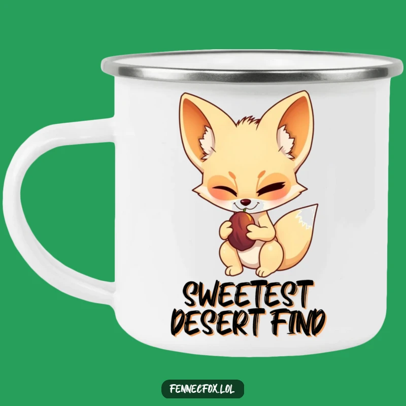 Adventure Funny Fennec Fox Winking Camping Mug - Confident Outdoor Fun