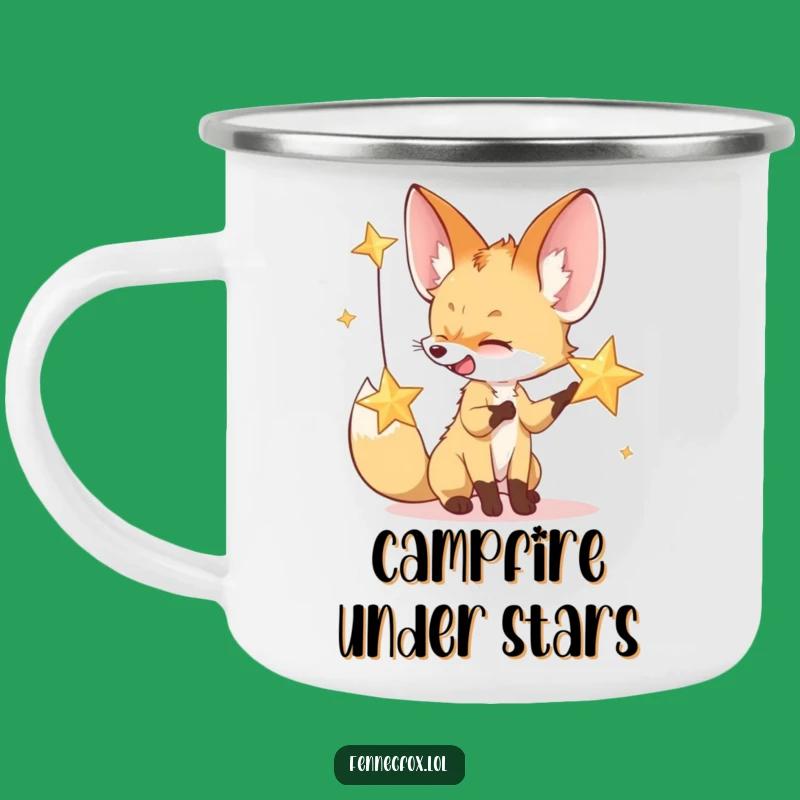 Funny Fennec Fox Camping Mug: Starry Nights & Perfect Gift