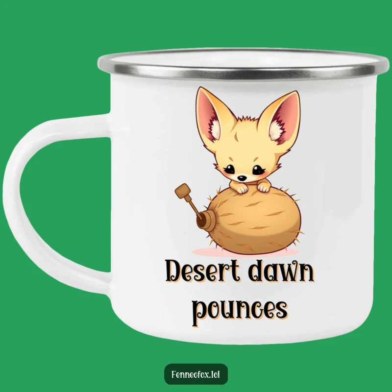Funny Fennec Fox Camping Mug - Desert Play & Outdoor Fun Gift