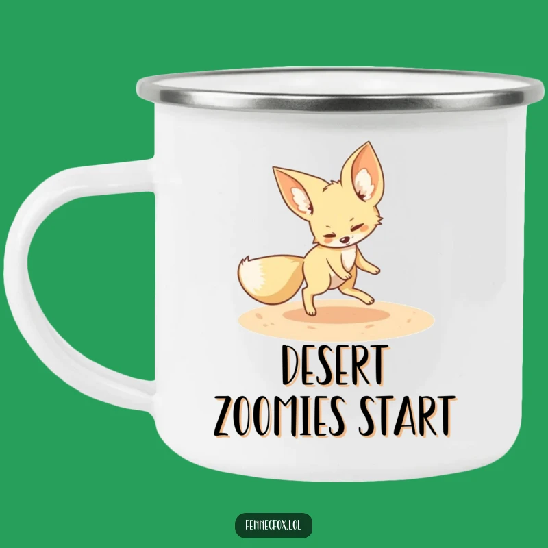 Funny Fennec Fox Tail Camping Mug: Your Playful Desert Animal Companion
