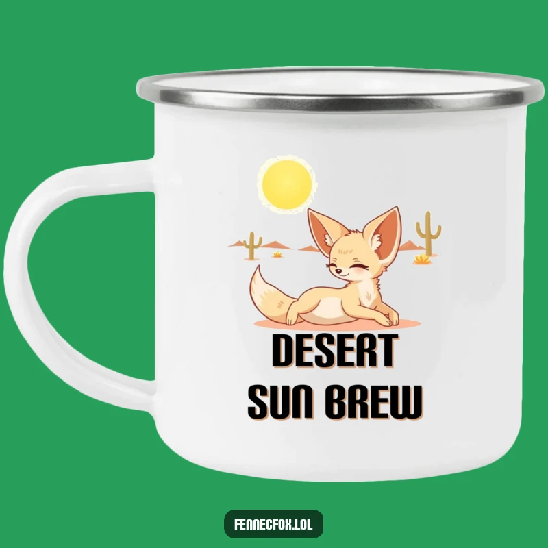 Funny Fennec Fox Camping Mug: Humorous Desert Drinkware, Perfect Gift