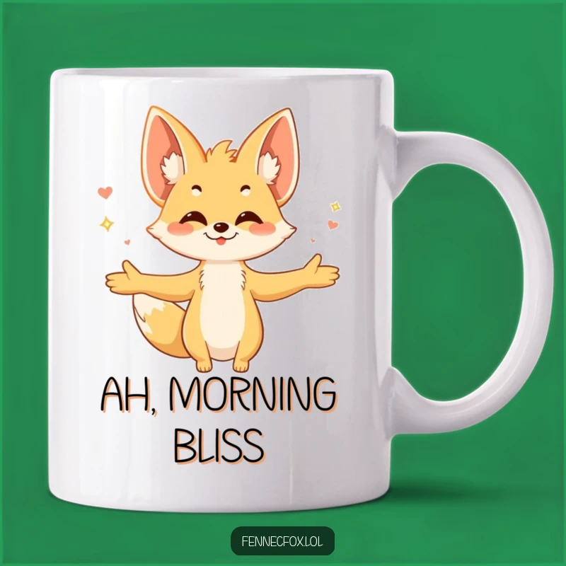 Funny Fennec Fox Breeze Hug Mug: Embrace Joyful Moments, Perfect Funny Gift