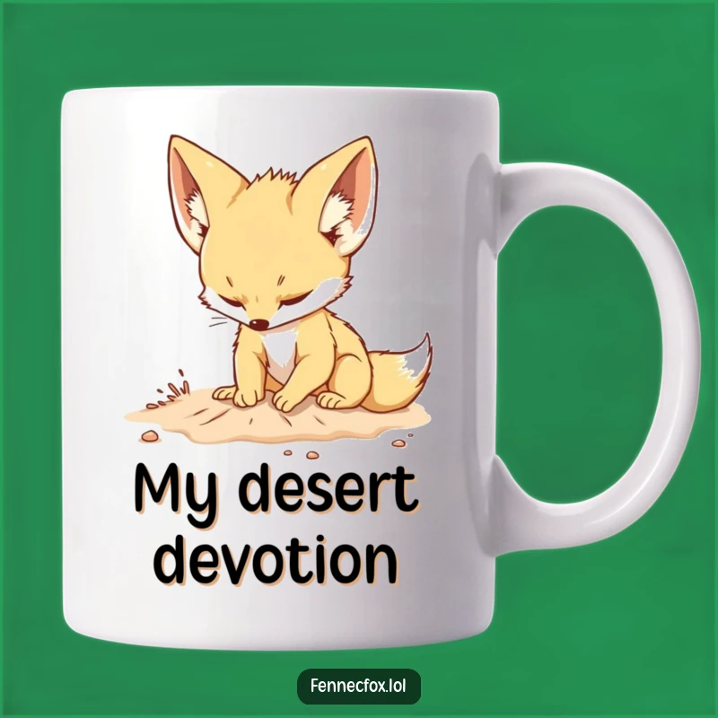 Funny Fennec Fox Mug: Digging Desert Character, Perfect Animal Lover Gift