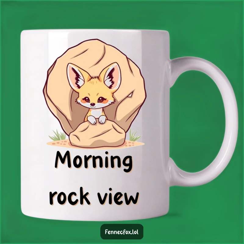 Funny Fennec Fox Peek-a-Boo Mug - Hilarious Desert Dweller Gift for Curious Souls
