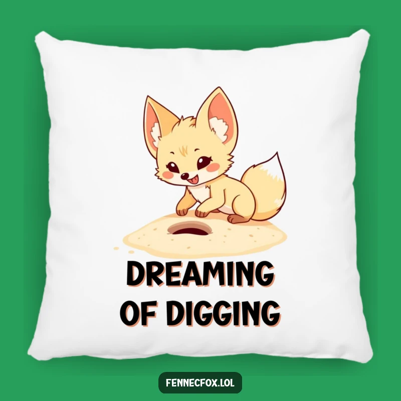 Comfy Funny Fennec Fox Digging Pillow: Soft Cartoon Energy Cushion, Delightful Gift