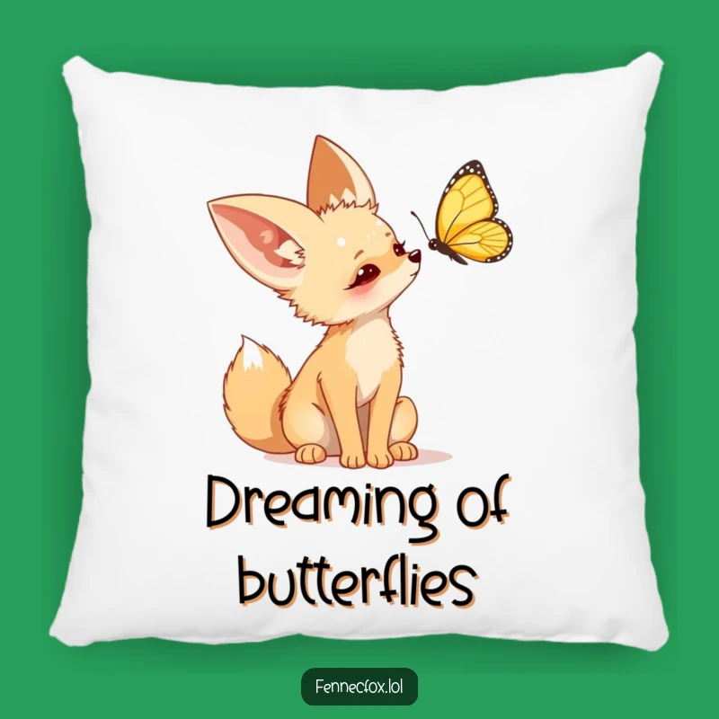 Cozy Funny Fennec Fox Butterfly Pillow: Soft Comfort, Adorable Funny Gift