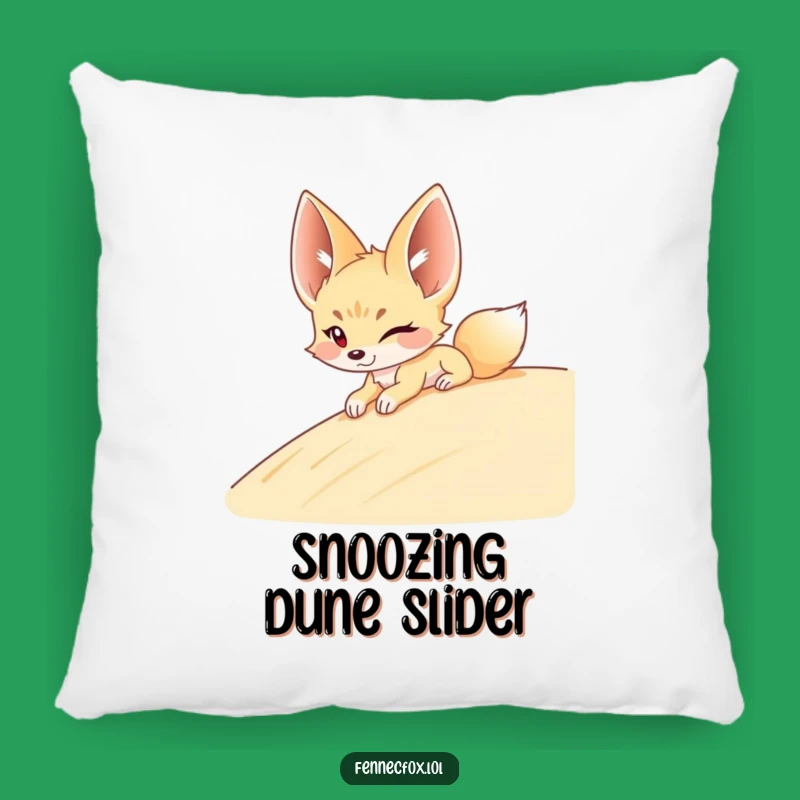 Cute Funny Fennec Fox Dune Pillow - Soft Desert Humor Comfort