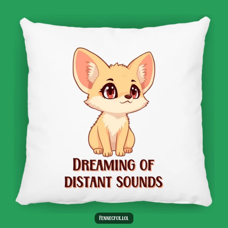 Funny Fennec Fox Listening Pillow: Cozy Comfort, Adorable Funny Gift Accent