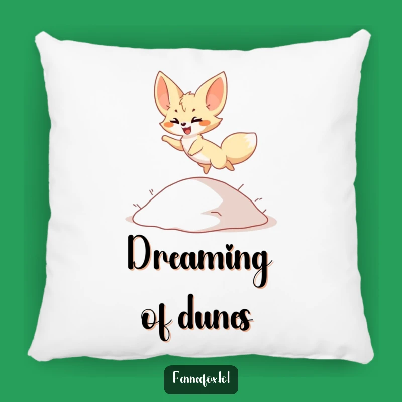 Funny Fennec Fox Pillow: Cozy Desert Leaping Character, Comfy Funny Accent Pillow Gift