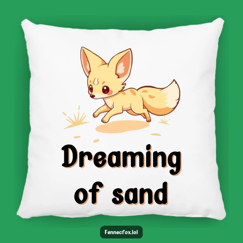 Funny Fennec Fox Accent Pillow - Cozy Desert Comfort & Humor