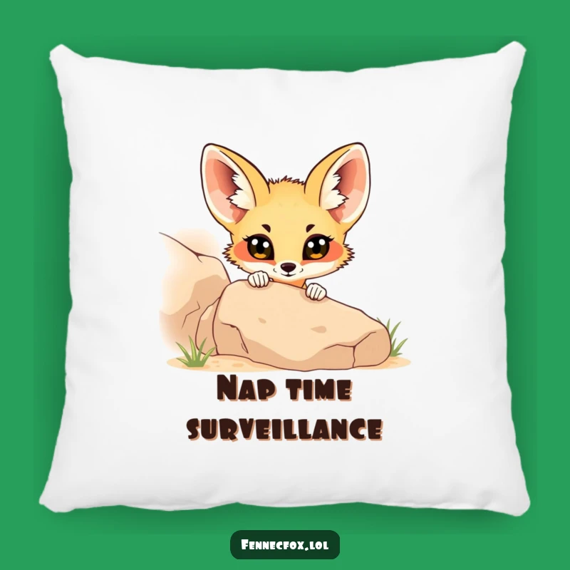 Funny Fennec Fox Peeking Pillow: Cozy Comfort with Hilarious Mystery