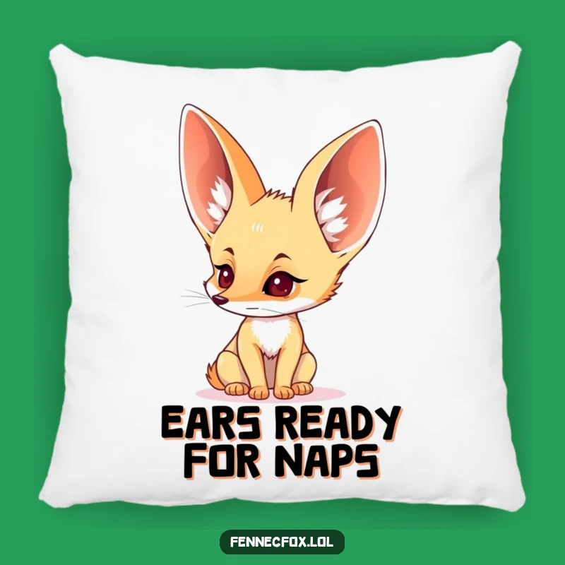 Funny Fennec Fox Pillow - Cozy Comfort for Keen Listeners