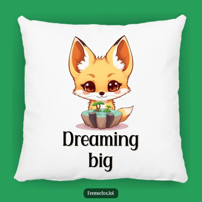 Funny Fennec Fox Pillow - Oasis Surprise Accent, Cozy Magical Decor, Gift