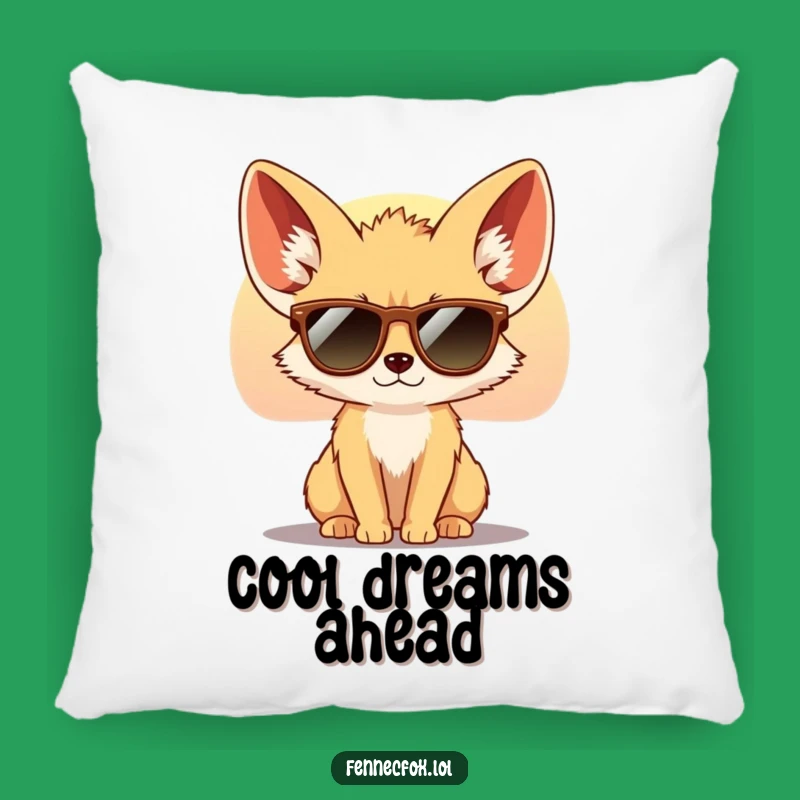 Funny Fennec Fox Sunglasses Pillow: Cozy & Cool Desert Accent Gift