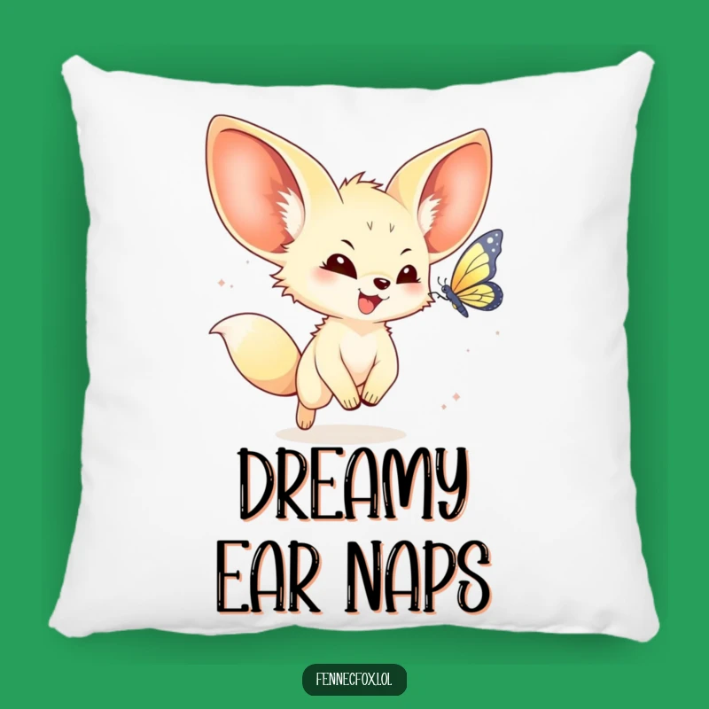 Funny Kawaii Fennec Fox Pillow: Cozy and adorable accent for your home.