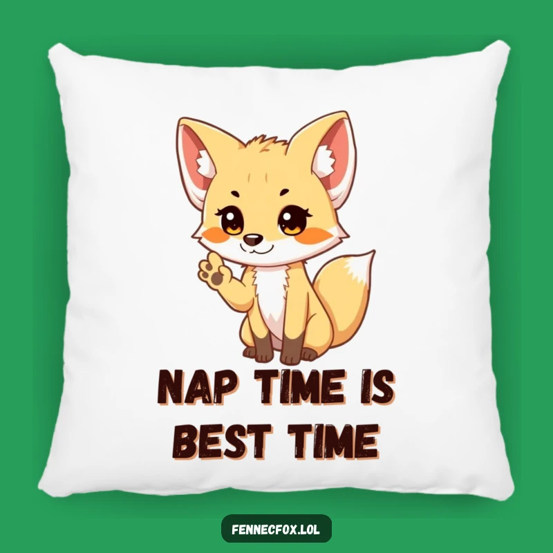 Soft Shy Fennec Fox Waving Paw Pillow: Cozy & Cute Comfort Gift