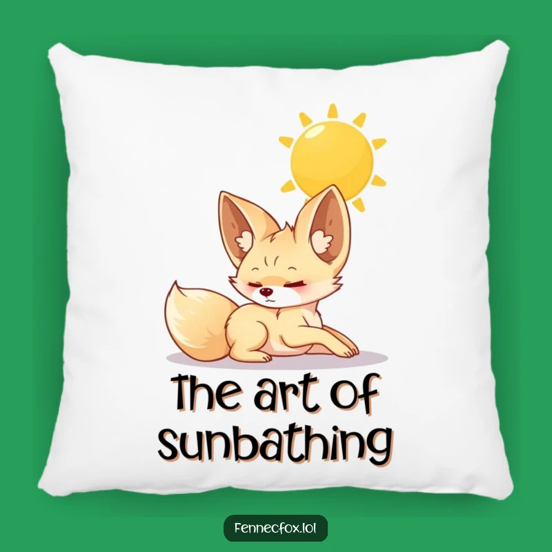 Funny Fennec Fox Pillow: Cozy Comfort with Luxurious Stretch Under Sun Gift