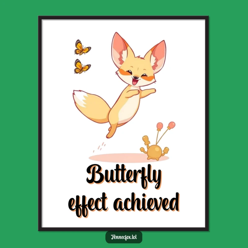 Funny Fennec Fox Leaping Digital Art - Instant Joyful Desert Scene