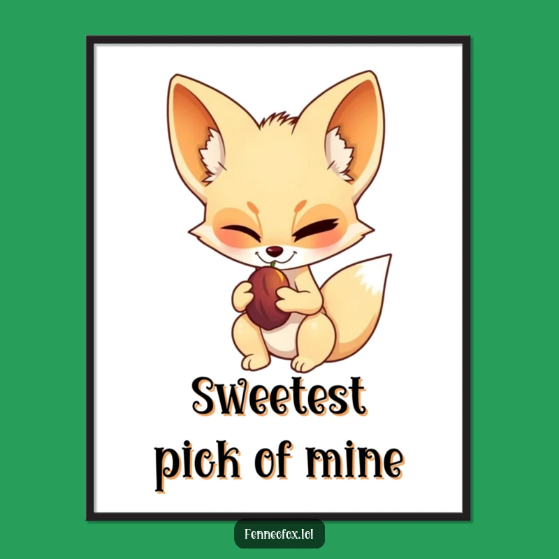 Confident Fennec Fox Digital Art - Funny Winking Date Fruit Download