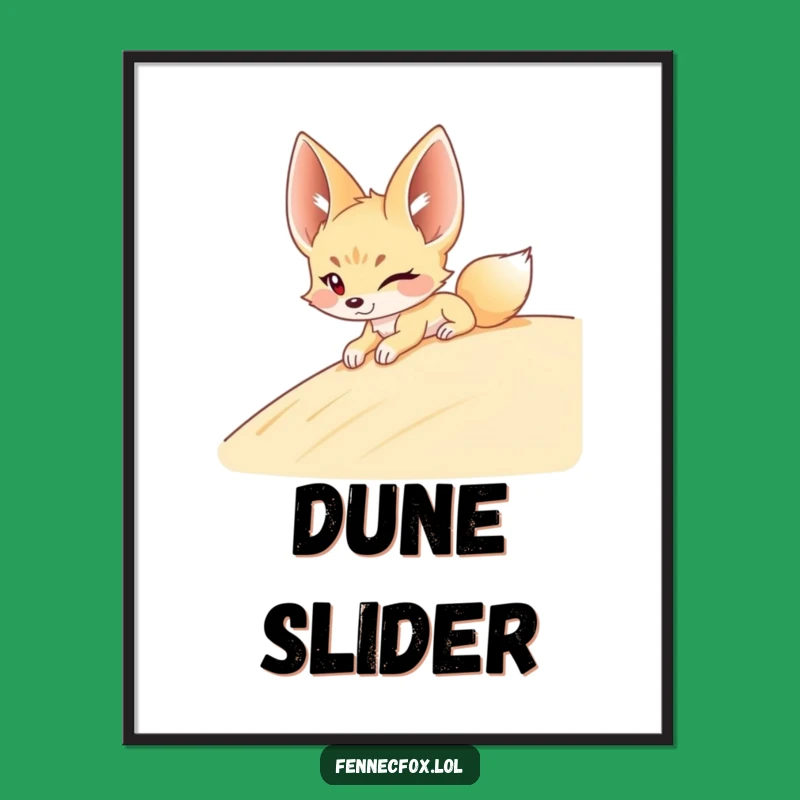 Funny Fennec Fox Dune Digital Art - Instant Cool Desert Humor Decor