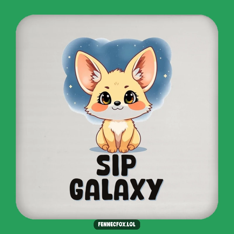 Funny Fennec Fox Starry Coaster Set: Protect Surfaces with Hilarious Cosmic Style