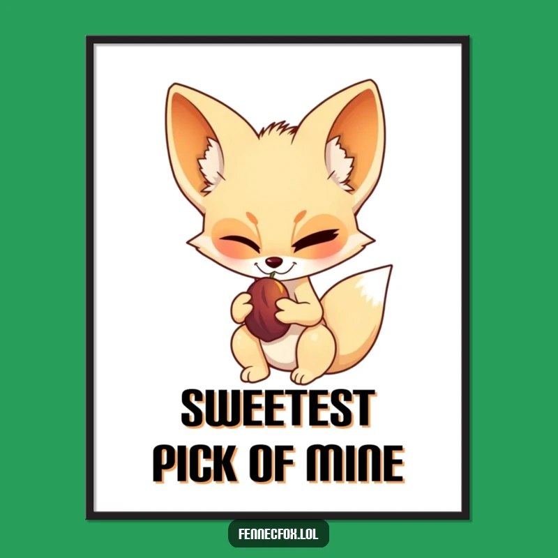 Funny Fennec Fox Winking Poster - Confident Desert Treat Art
