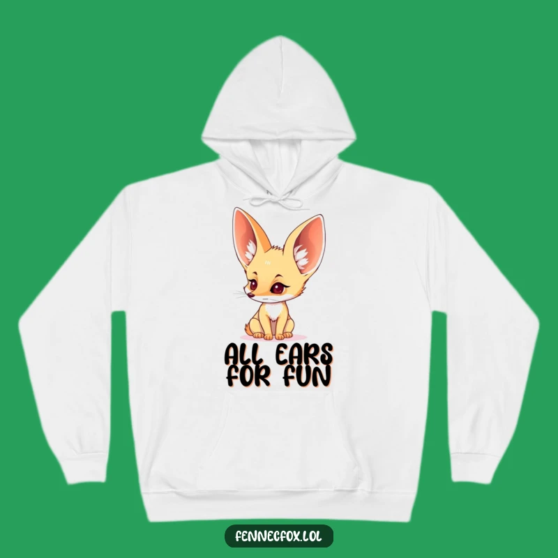 Cozy Funny Fennec Fox Hoodie - Stay Warm and Listen In