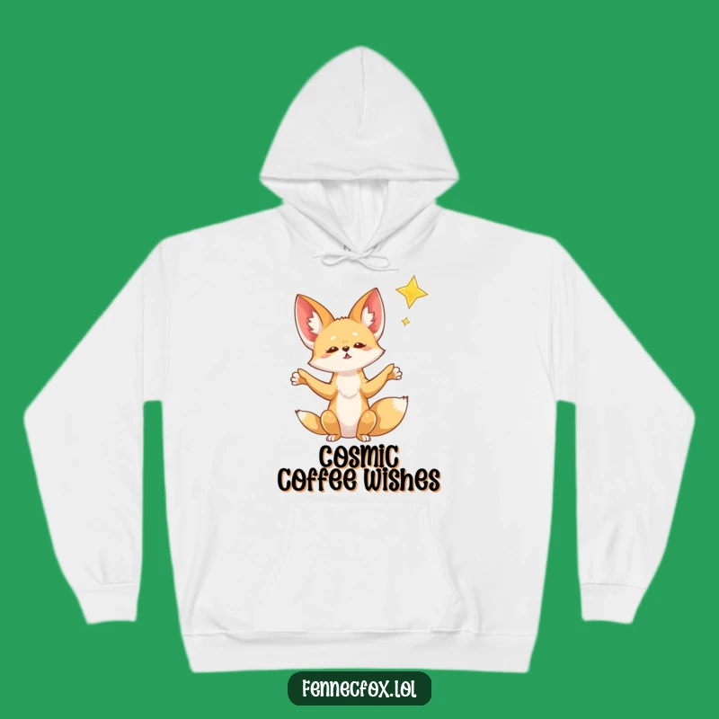 Cozy Funny Fennec Fox Star Wish Hoodie - Warm Dreams and Laughter