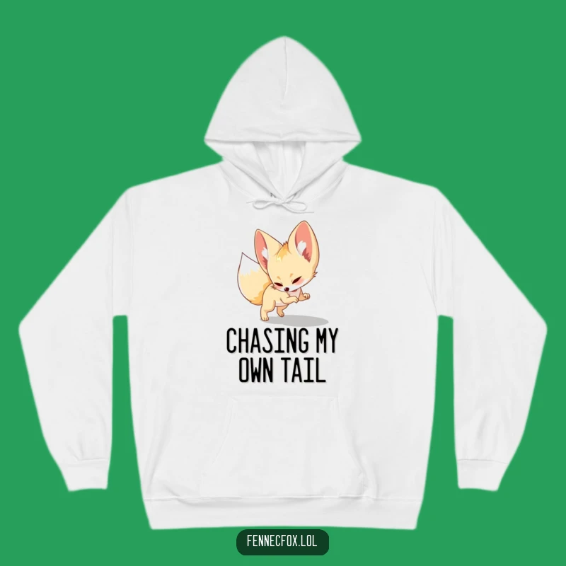 Funny Fennec Fox Hoodie: Cozy Up with Playful Pounce on Shadow Animal Gift