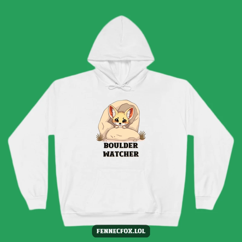 Funny Fennec Fox Peeking Hoodie: Cozy Comfort & Hidden Humor!
