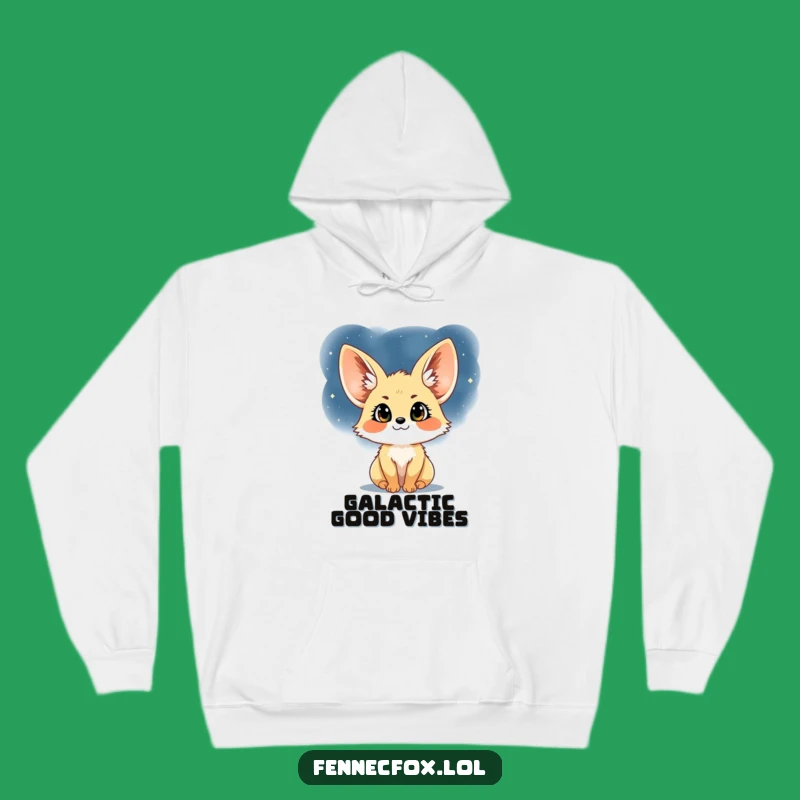 Cozy Funny Fennec Fox Starry Night Hoodie: Warm & Hilarious Gift for Dreamers