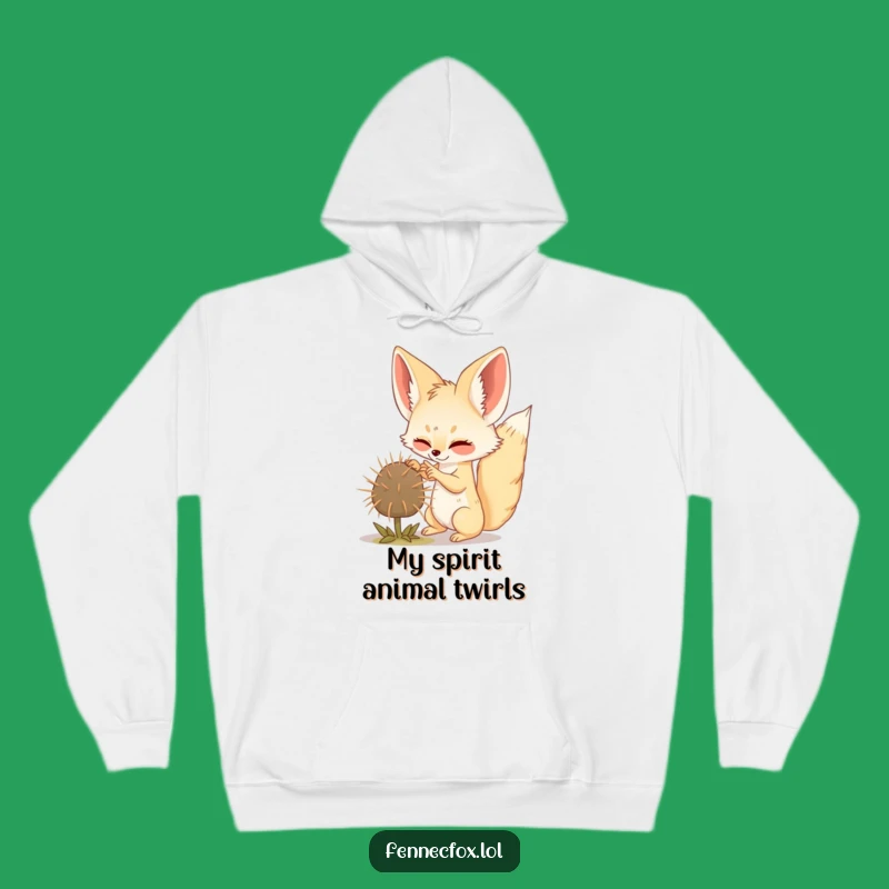 Cozy Funny Fennec Fox Batting Tumbleweed Hoodie: Warm & Hilarious Desert Wear Gift