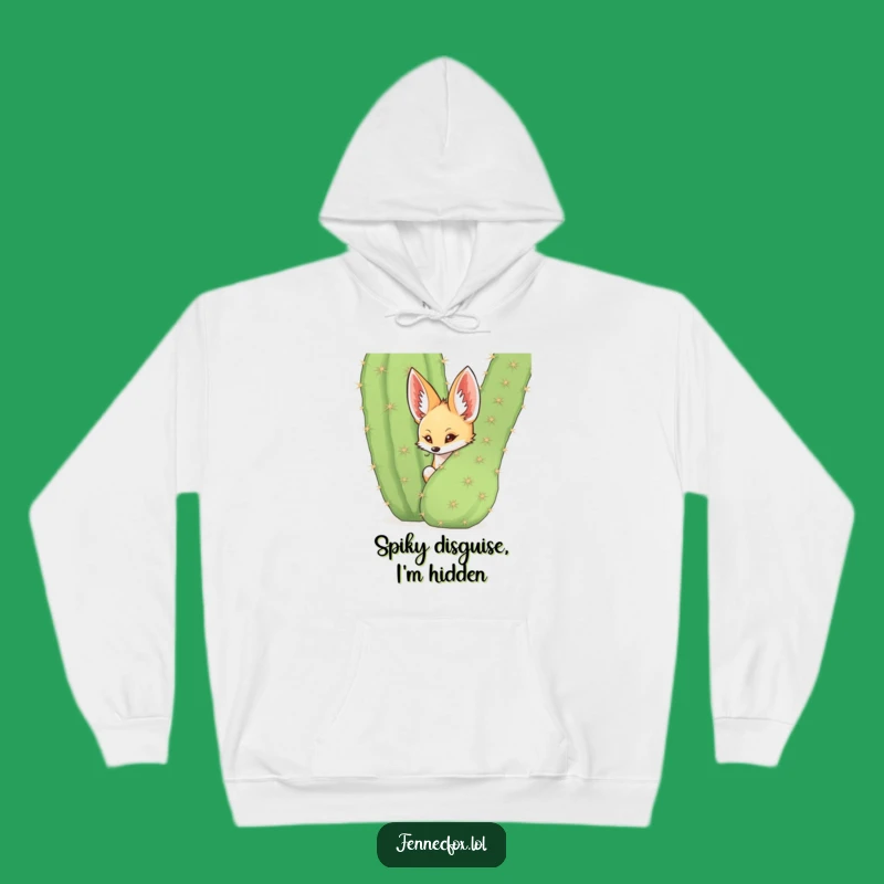 Funny Fennec Fox Cactus Hoodie: Cozy Desert Vibes, Ultimate Funny Gift Apparel
