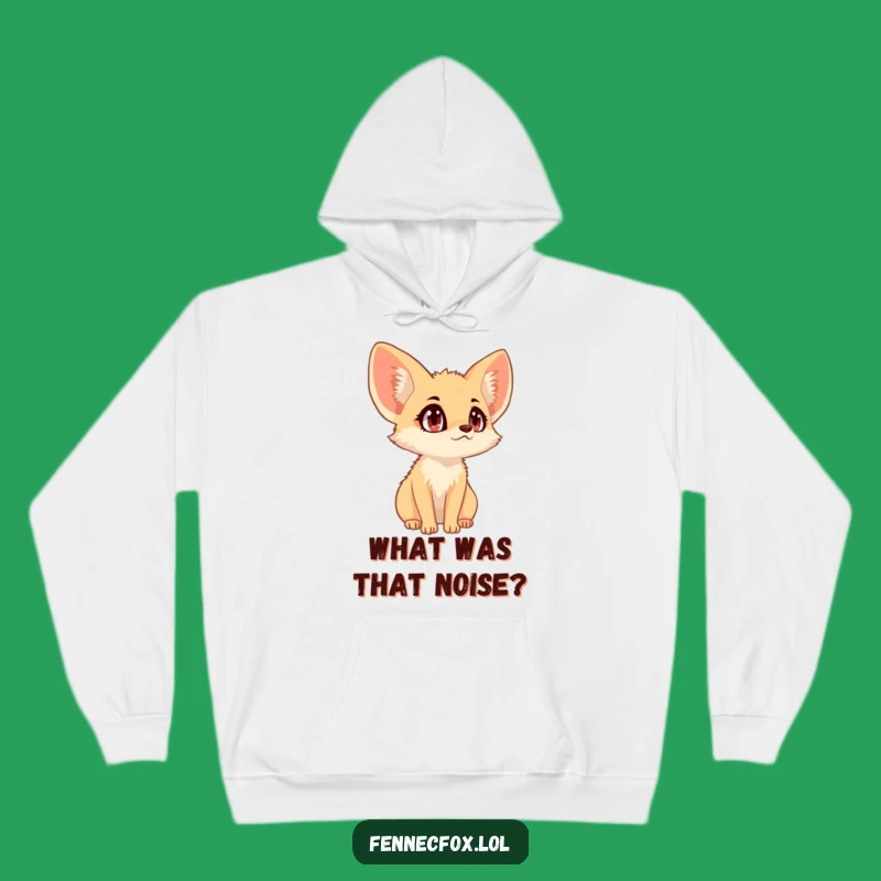 Funny Fennec Fox Listening Hoodie: Cozy & Attentive, Ultimate Funny Gift Apparel