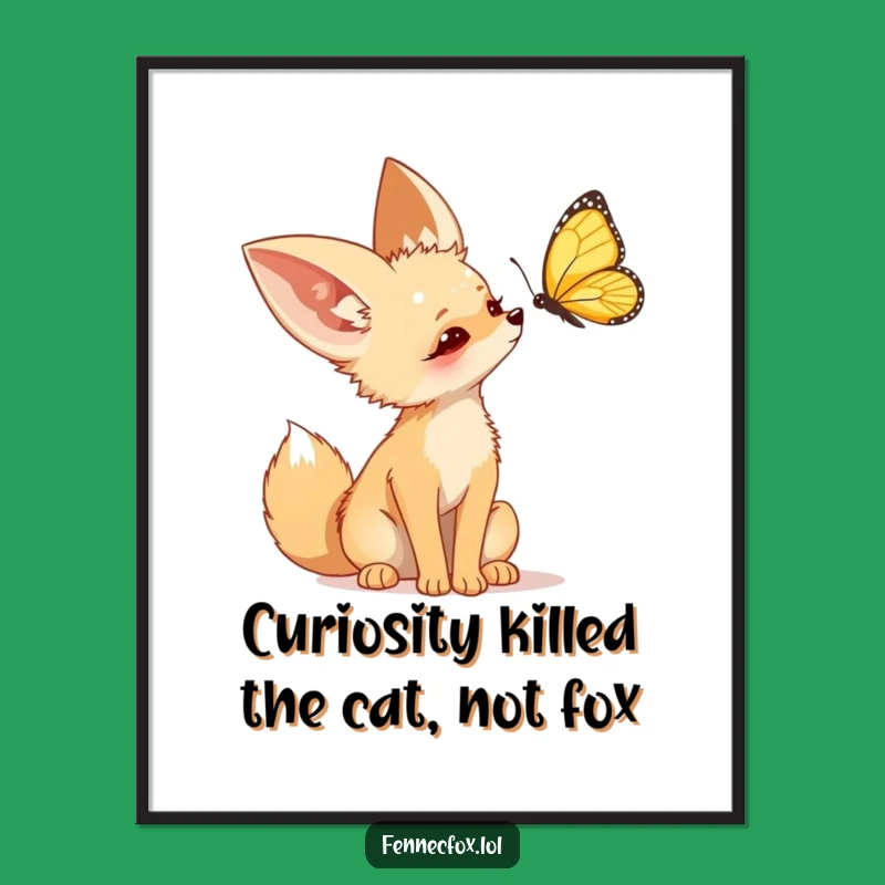 Funny Free Printable Fennec Fox Art - Curious Downloadable Decor for Walls
