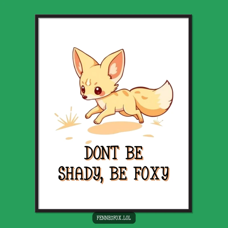 Free Printable Wall Art: Funny Fennec Fox, Cute DIY Downloadable Decor