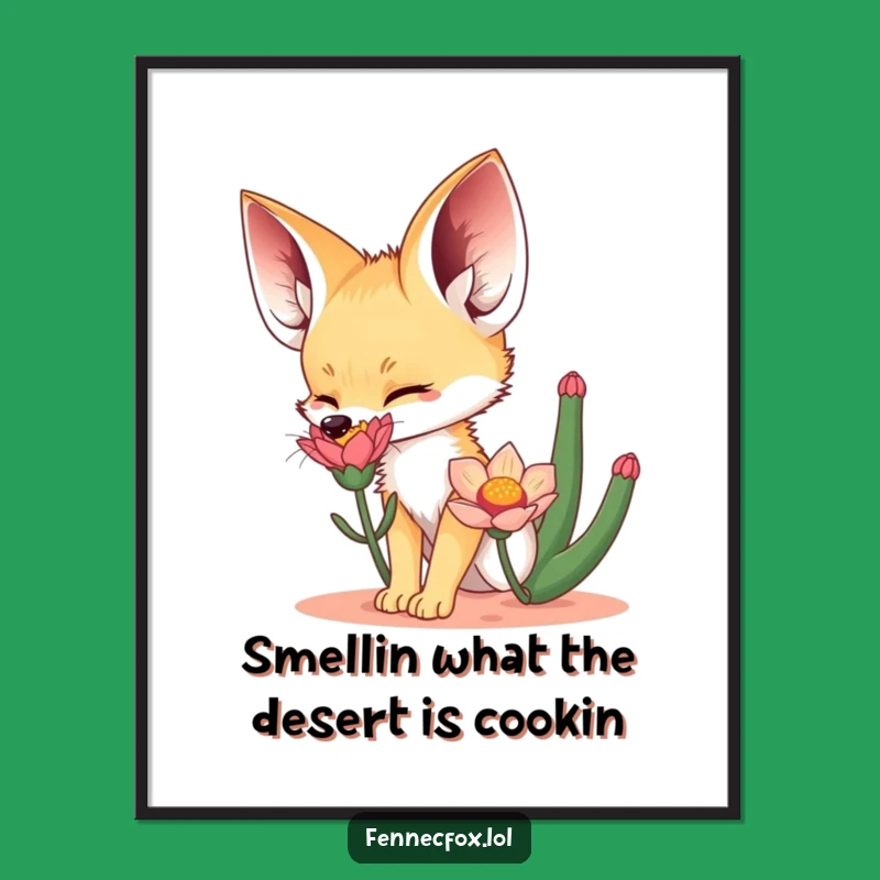 Funny Free Printable Wall Art: Fennec Fox Art, Hilarious Downloadable Decor