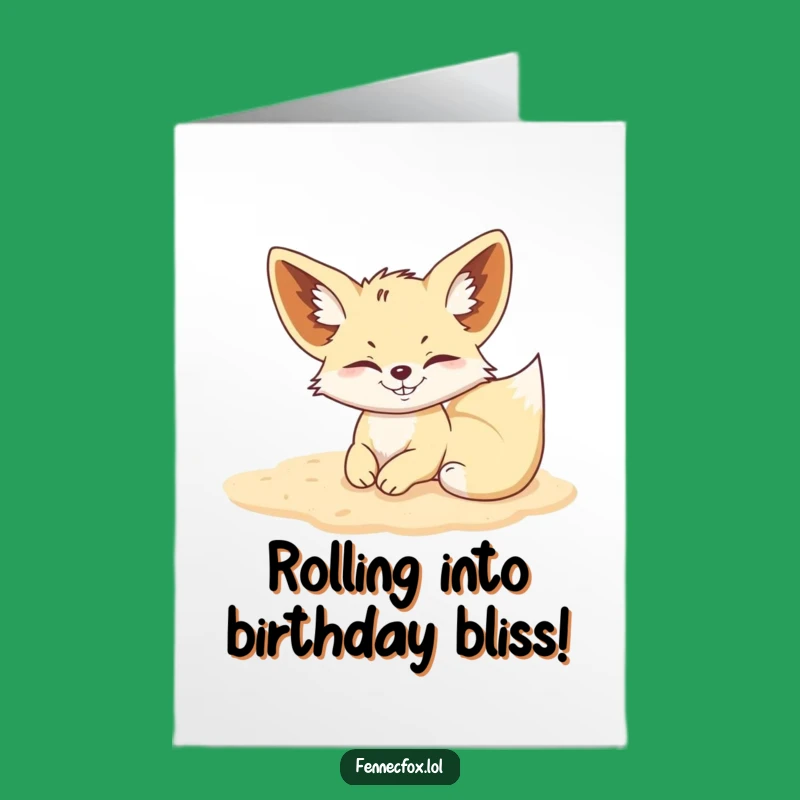 Free Printable Birthday Card Fennec Fox Mischief Grin - Hilarious Downloadable Fun