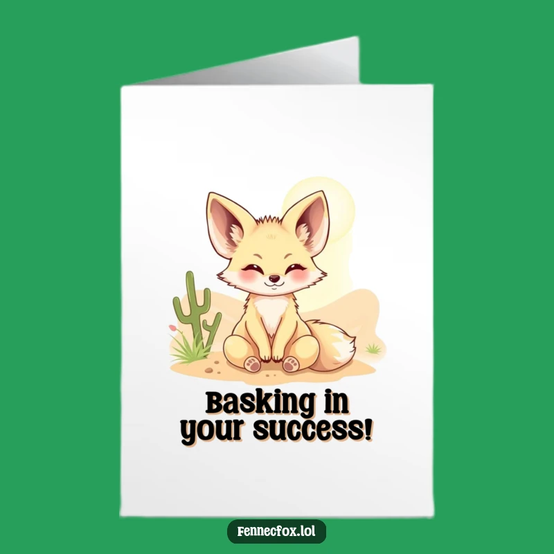 Fennec Fox Sunbeam Congrats: Free Printable for Bright Achievements!