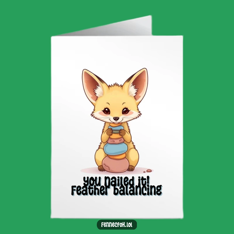 Free Printable Fennec Fox Congrats Card - Hilarious Downloadable Success Celebration