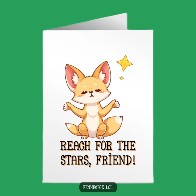 Star Gazer Fennec Fox Congrats: Free Printable Achievement Downloadable Gift