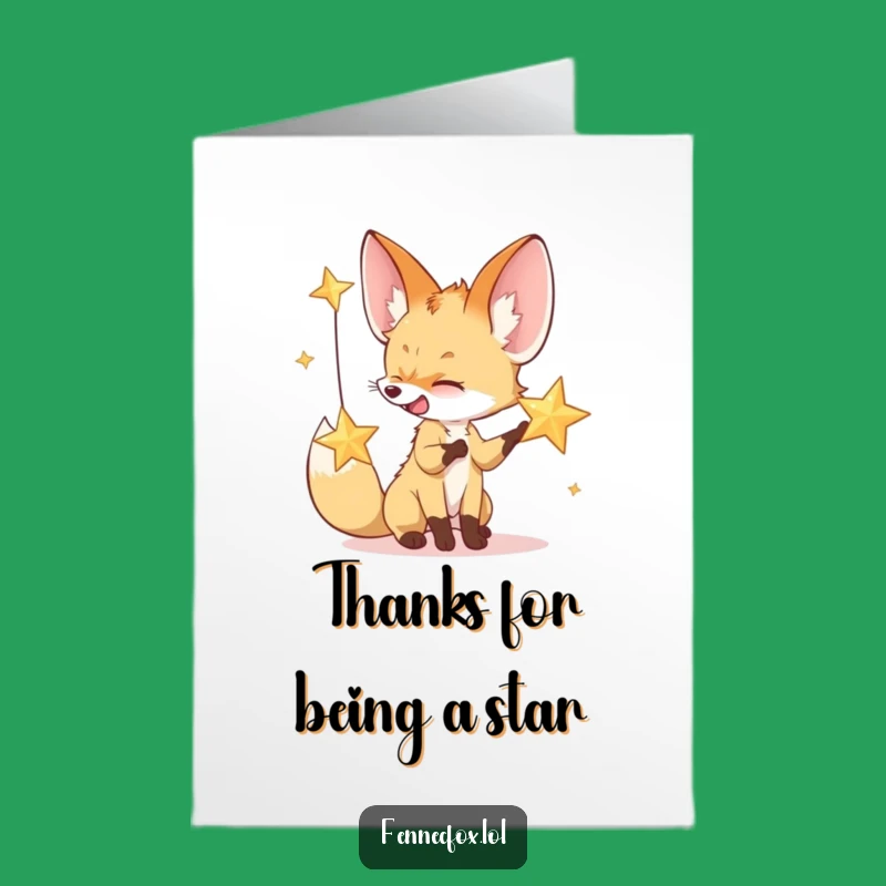 Free Printable Fox Thank You Card: Funny Downloadable Gift for Star Quality!