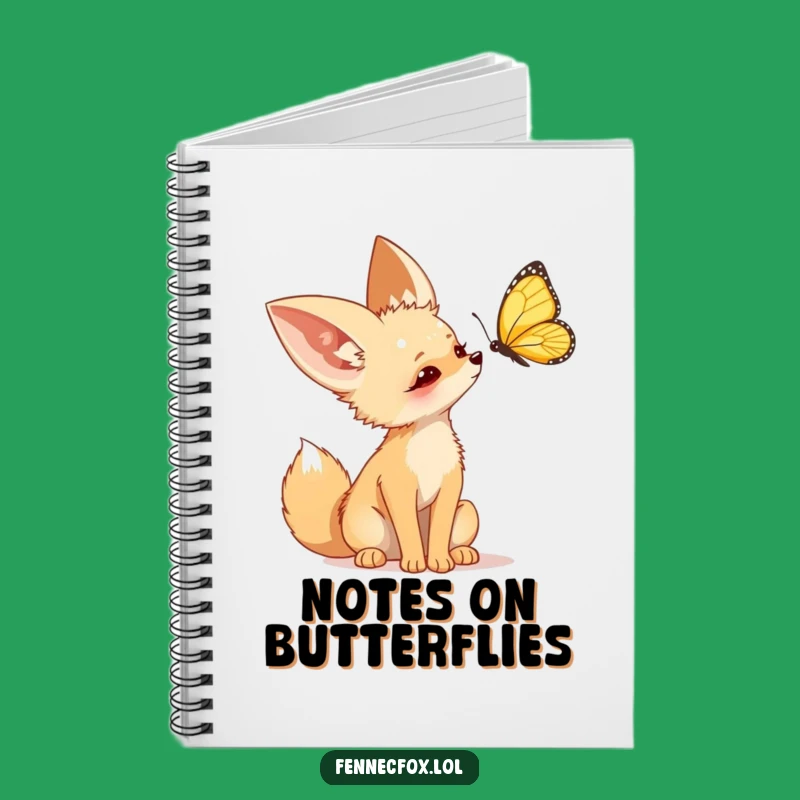 Funny Fennec Fox Butterfly Notebook: Capture Thoughts, Charming Gift