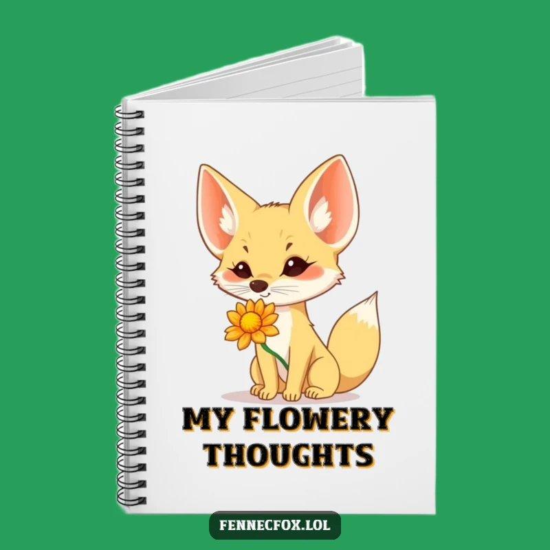Funny Fennec Fox Flower Nose Notebook: Jot Down Cute & Funny Ideas!