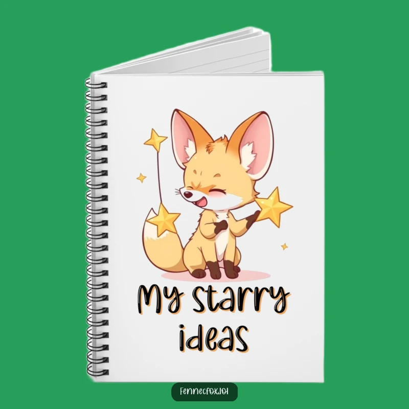 Funny Fennec Fox Notebook: Dream Big Under the Stars