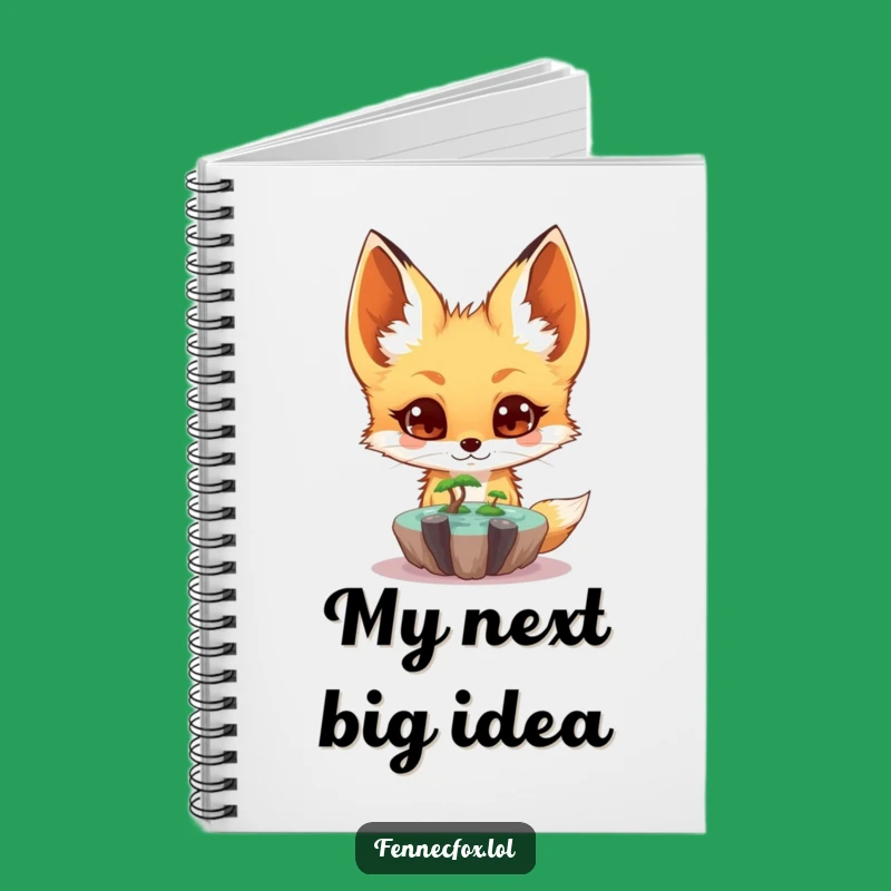 Funny Fennec Fox Notebook - Surprised Oasis Cover, Journal Your Wonders, Gift
