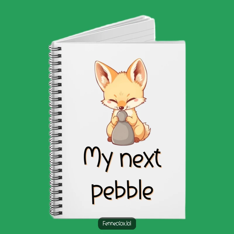 Funny Fennec Fox Pebble Balance Notebook - Jot Down Ideas with Foxy Concentration